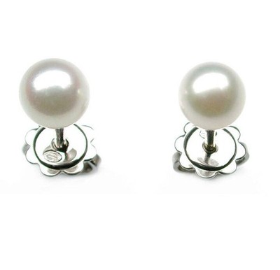 Damiani Pearl Japan Earrings 8.5mm 20011421 White Gold Earrings New