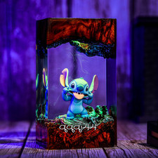 Lilo  Stitch Stitch Resin Night Lamp Bedside Colorful Light Ornament Decor Gift