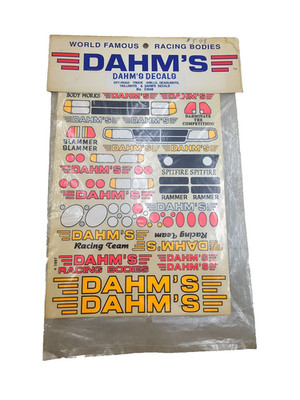 Dahm's RC Vintage NOS decal sheet #D808 grilles, lights, and Dahm's decals