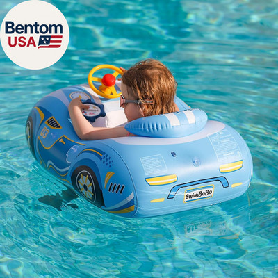 Swimbobo Toddler Pool Float with Seat Boat Inflatable Ride-On Car for Kids Outdo