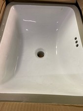 Signature Hardware SH129018WH 18" Vitreous China Undermount Sink - White