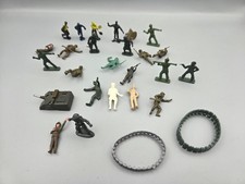 Vintage Army Men Plastic Figures 28-35mm Scale WWII Lido Airfix Marx Model Lot