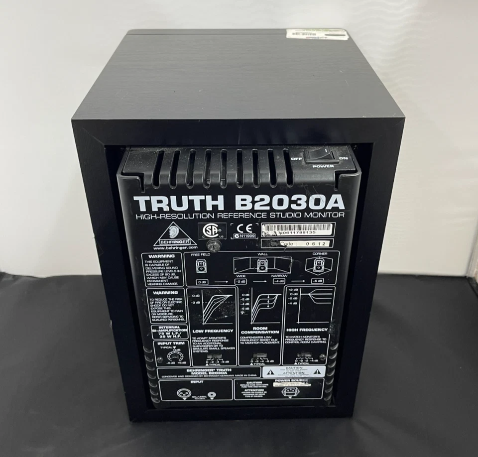 Behringer Truth B2030A 2-Way 125W 6.75 inch Powered Studio Monitor - Image 4 of 4