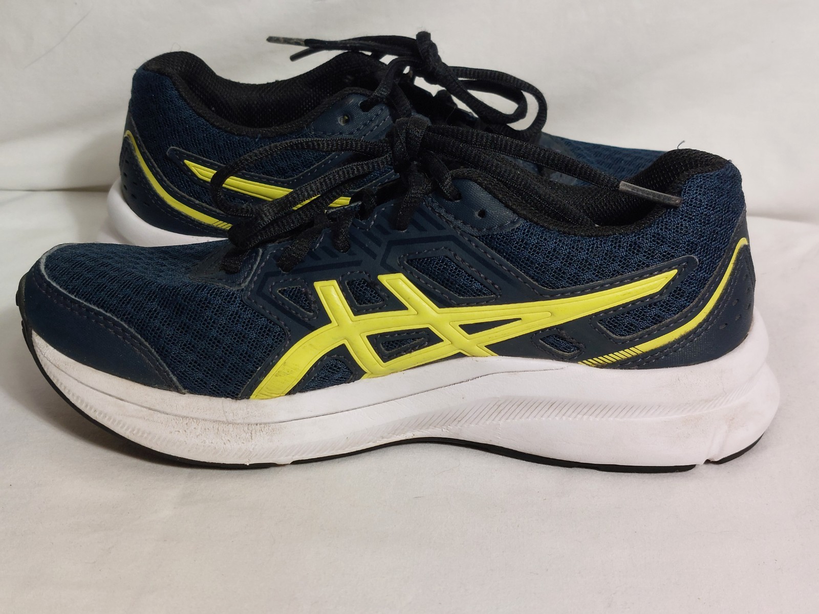 Unisex Kid's Jolt 3 GS Grade School Asics Blue Yellow Sneakers Running Size 7 thumbnail 7