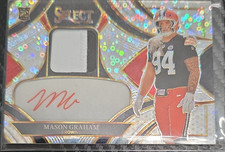 Panini 2025 Select Mason Graham Browns RSMP-MGR Rookie Sig Mem Prizm Auto /45