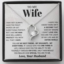 To My Wife Necklace, Christmas Gifts For Women, Anniversary Gift For Wife