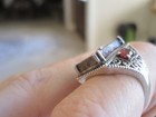 STS MUONIONALUSTA METEORITE GARNET STERLING RING — photo 8