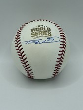 TRAVIS WOOD SIGNED CHICAGO CUBS WORLD SERIES BASEBALL - BECKETT COA