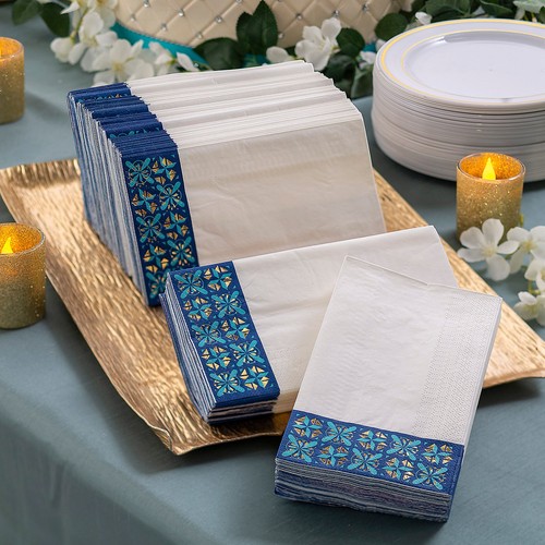 Mexican Floral Wedding Luncheon Napkins, Mega Bulk 200 Pc - Picture 1 of 3