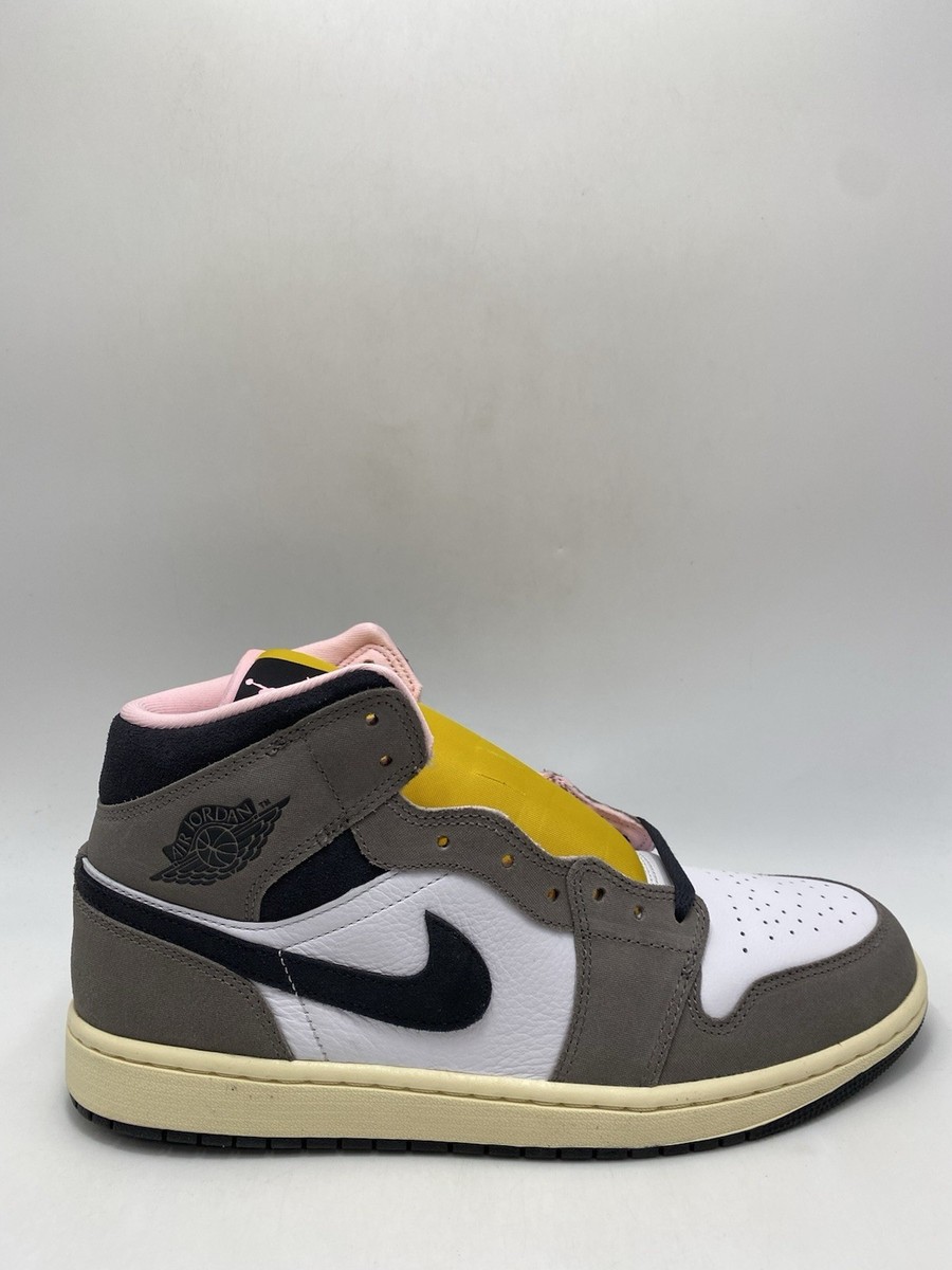 Nike Air Jordan 1 Mid SE White Oil Grey Cave Stone (HQ2011 100