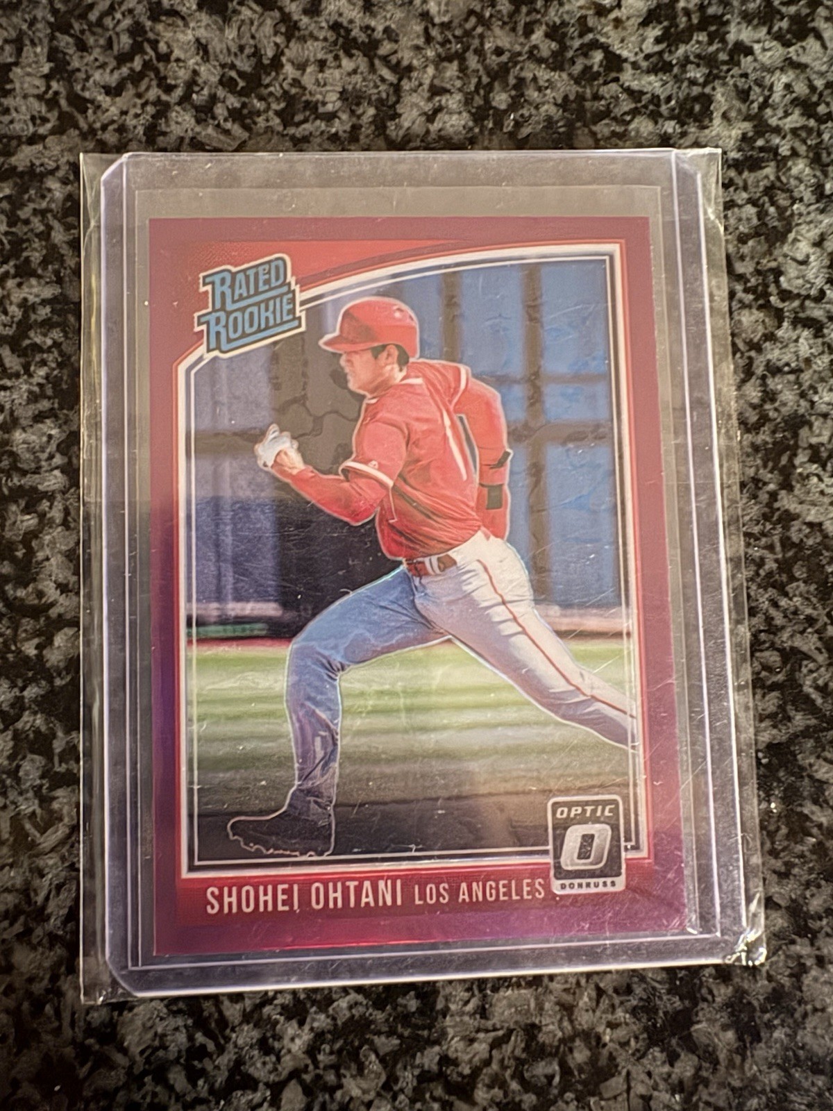 Shohei Ohtani 2018 Optic #56 Rated Rookie - Pink (Running) Price 