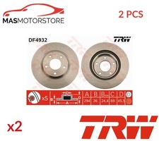 BREMSSCHEIBEN SATZ PAAR VORNE TRW DF4932 2PCS P FÜR PEUGEOT 4008 1.6L,1.8L,2L