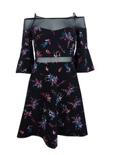 GUESS Women's Off-The-Shoulder Fit & Flare Dress