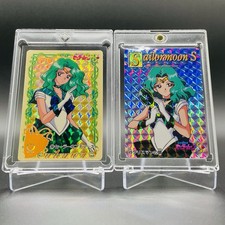 Sailor Neptune Prism Carddass Set 2 Bandai Amada 1994 Sailor Moon Vintage Japan