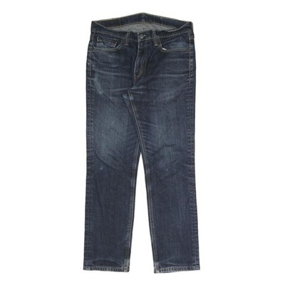 LEVI'S Herren Regular Blue Denim Dark Zip W31 L30 Classic Straight Jeans