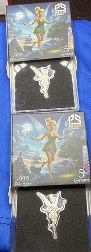 Tinker Bell| .999 Silver| 5 Gram || Pan Silver | Color Chase Two 10 Grams Total