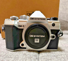 OM SYSTEM OM-5 Mirrorless Camera Silver 1248 Shutter IBISWeather Sealed Kit