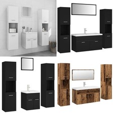 Badmöbel Set Holzwerkstoff Unterschrank Badschrank mehrere Auswahl vidaXL