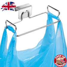 Kitchen Trash Rack Cabinet Door Garbage Bag Holder Stainless Steel UK