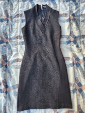 Tahari Women's Sleeveless Black Career Dress Size 2