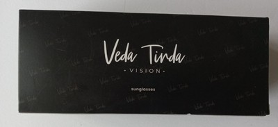 Veda Tinder VISION Women Polygon Square Gold Wire Frames Sunglasses New in Box