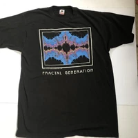 Vintage 1990 Fractal Generation T Shirt Robert Azank Psychedelics XL FOTL