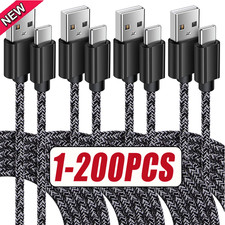 Lot USB-A to Type-C Fast Charging Data SYNC Charger Cable Cord 3/6FT LONG