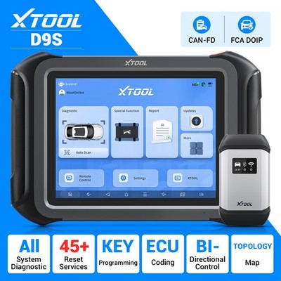 2026 XTOOL D9S Kfz-OBD2-Scanner Vollsystem-Diagnosegerät mit ECU-Codierung IMMO