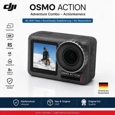 DJI Osmo Action 4K HDR Actionkamera Dual Screen RockSteady AC001 - Bild 1 von 3