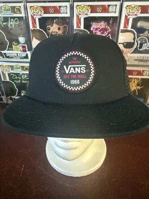 NWOT Vans Off The Wall 1966 Snapback Trucker Hat / Cap - Black 