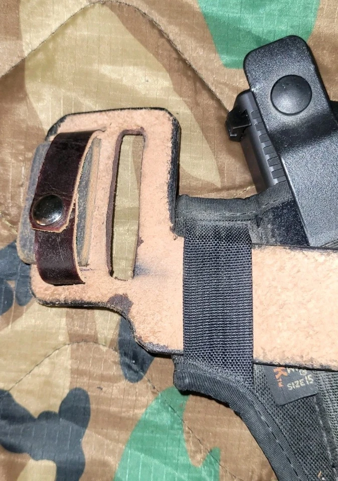 Uncle Mikes Owb Black Nylon Size 15 Med Semi Auto Pistol Holster With Custom... - Image 4 of 4