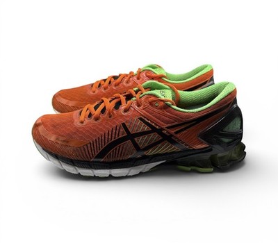 ASICS Men's GEL-Kinsei 6 Running Shoes  Size 9.5 Orange & Green -1682