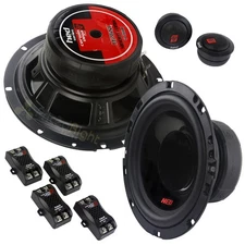 Cerwin Vega 2-Way Component 6.5" Speaker Set Silk Dome Tweeter Mesh Grill H765C