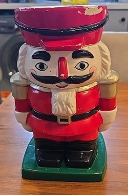 Vintage Keramik Weihnachten Nussknacker Soldat Keksdose guter gebrauchter Zustand