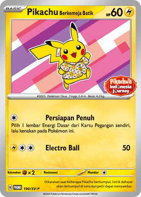 Pikachu Berkemeja Batik ポケモンカード s-l400.png