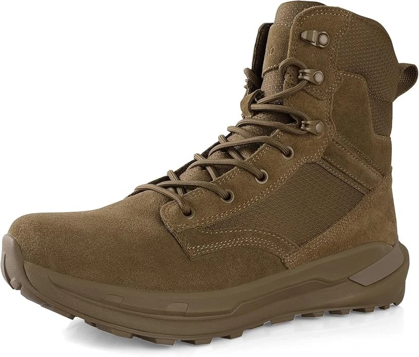 Tactical Hiking Combat Boots for Men Military Work Motorcycle Boot size 12 Brown