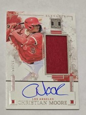 🔥2025 Panini Impeccable Baseball Elegance Christian Moore Patch Auto /99 Angels