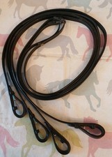 English Leather Kirkland Double Bridle Reins. 55". New. Stamped With KIRKLAND.