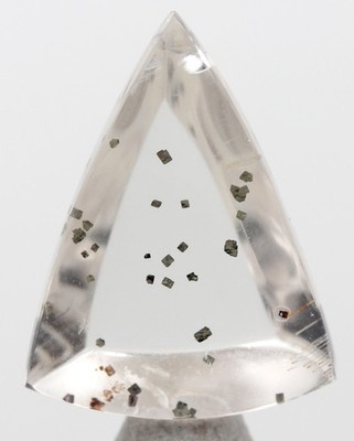 PYRITE MARCASITE INCLUDED Clear Quartz Cabochon GEMSTONE Crystal CHAKRA ENERGY