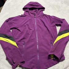 Women's Lululemon Define Purple Green Gray Workout Zip Up Jacket Size 12
