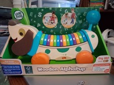 LeapFrog Wooden AlphaPup Pull-Along Alphabet Dog
