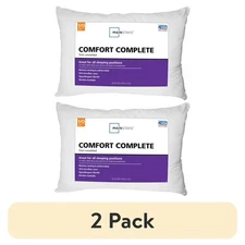 2 pack Mainstays Comfort Complete Bed Pillow Standard Queen Good Furniture-US