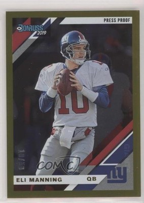 2019 Panini Donruss Photo Variation Press Proof Gold /50 Eli Manning #178V 1j8