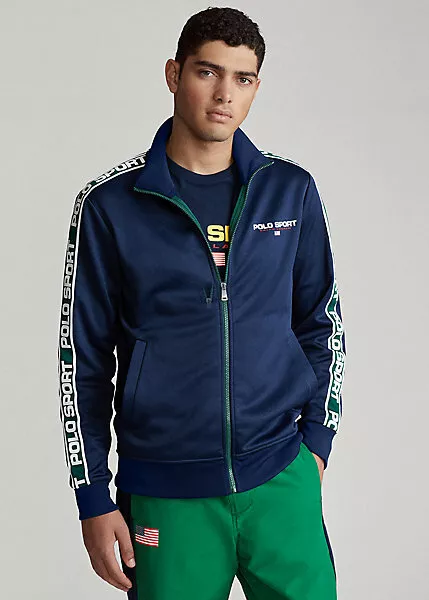 POLO RALPH LAUREN Men's Polo Sport Performance Logo Sleeve Track Jacket NWT $168
