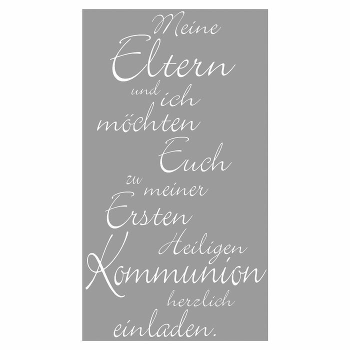 SALE Holz Stempel "Meine Eltern-Kommunion", 5x9cm