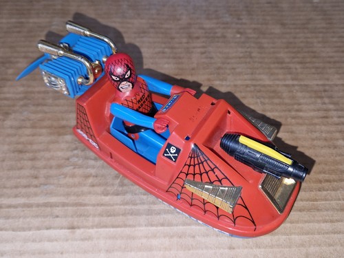 Vintage 80's Airgam Boys Super Fantastics SPIDERMAN & BOAT Bootleg K/O Figure - Picture 11 of 13