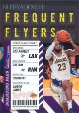LeBron James 2020-21 NBA Hoops Basketball Frequent Flyers Insert Card #3 Lakers