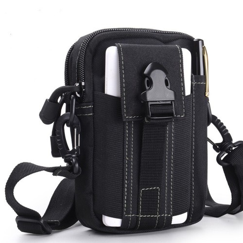 Tactical Molle Pouch Belt Outdoor Waist Bag Pocket with Cell Phone Holster upgra - Foto 12 di 26