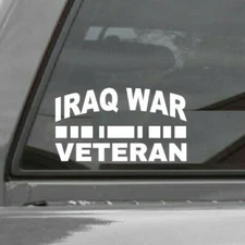 Iraq War Veteran Vinyl Window Decal Sticker 