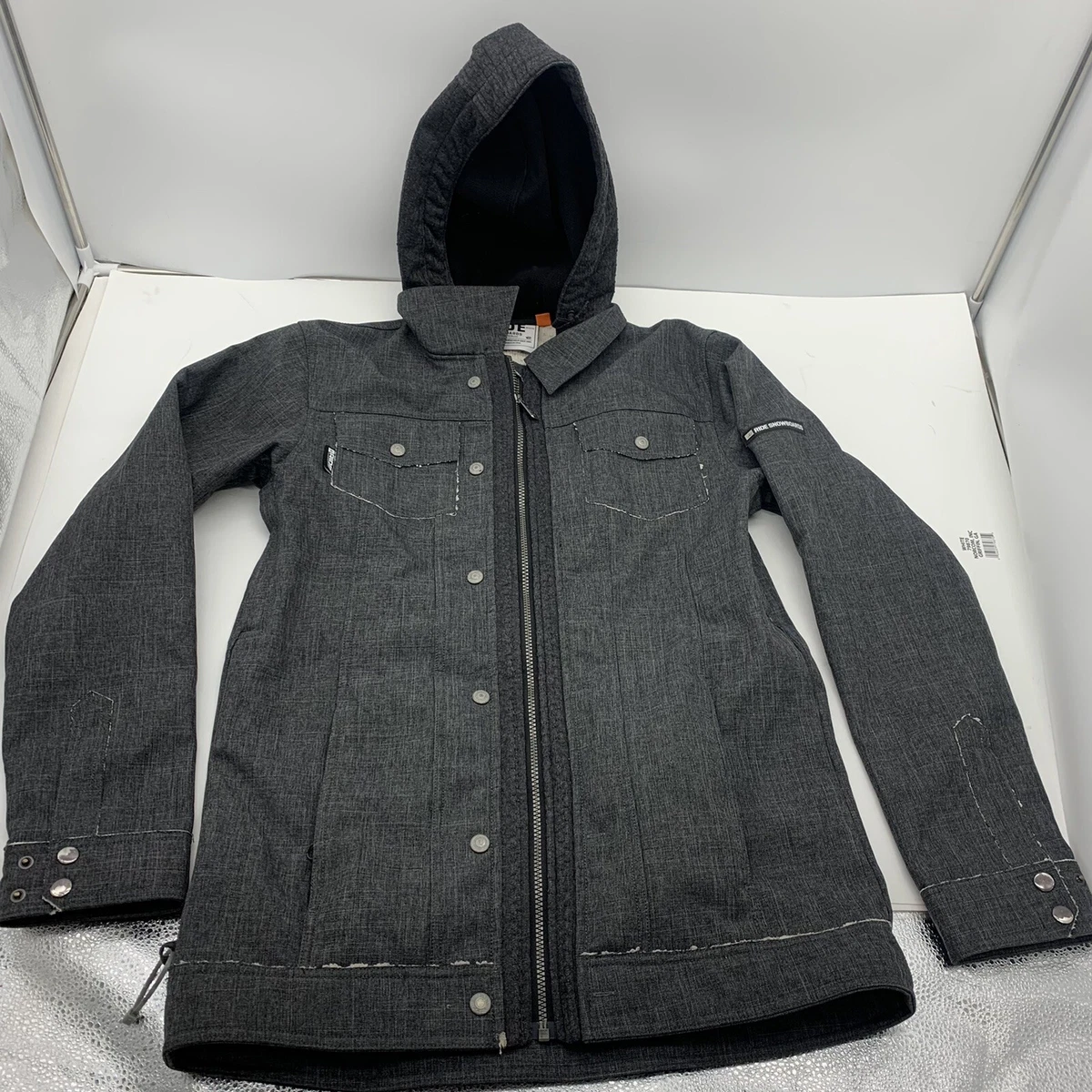 Ride Snowboards Jacket Mens Medium Lightweight Ski Snowboard Jacket Lined  Hooded | eBay